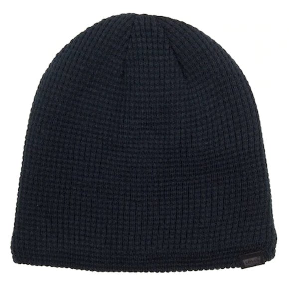 Levi's Men's Waffle-Knit Sherpa-Lined Beanie - Picture 1 of 2